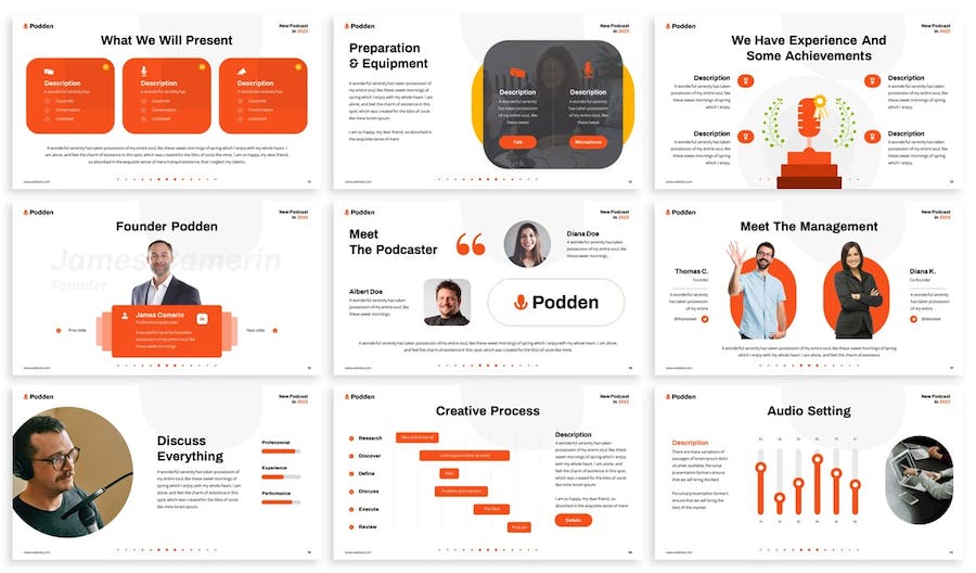 播客音频内容运营推广PPT模板 - 顶尖PPT