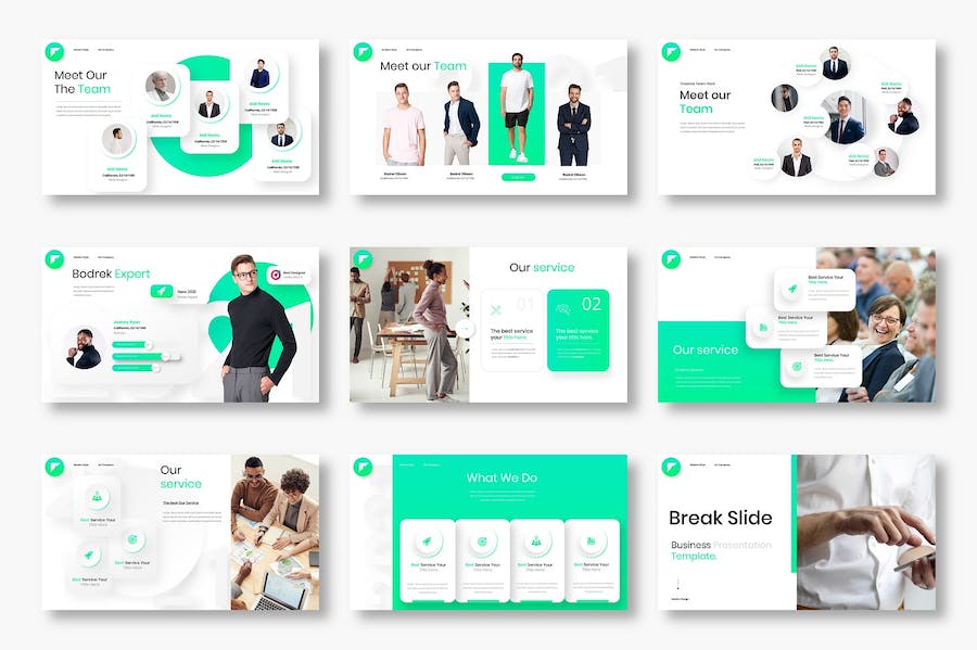 绿色大气业务合作商业计划总结产品推广多用途keynote模板 - 顶尖PPT