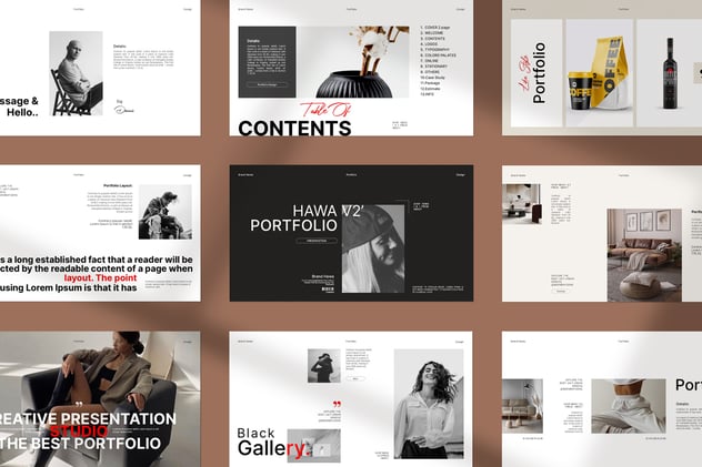 简约风格投资组合主题keynote模板 - 顶尖PPT