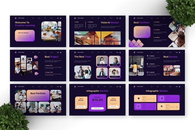 创意学习教育教学主题keynote模板 - 顶尖PPT