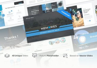 摄影作品展示相册影集PPT模板 - 顶尖PPT