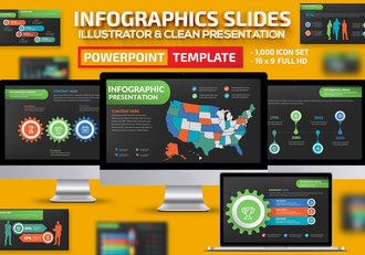 彩色对比要点信息展示PPT图形图表 - 顶尖PPT