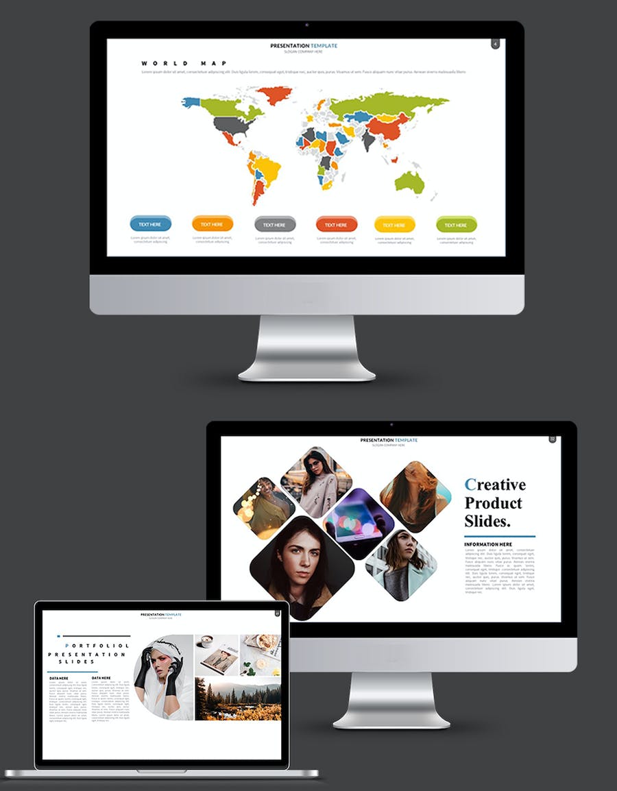 创意卡通人物数据图形版式地图PPT模板 - 顶尖PPT