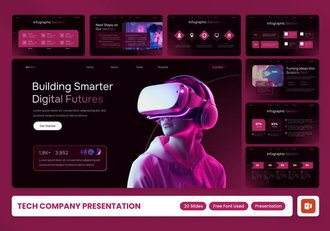 科技公司介绍PPT模板 - 顶尖PPT