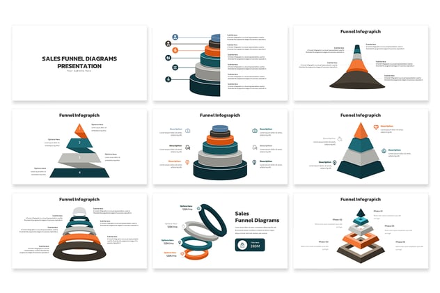 创意漏斗信息图形PPT模板 - 顶尖PPT