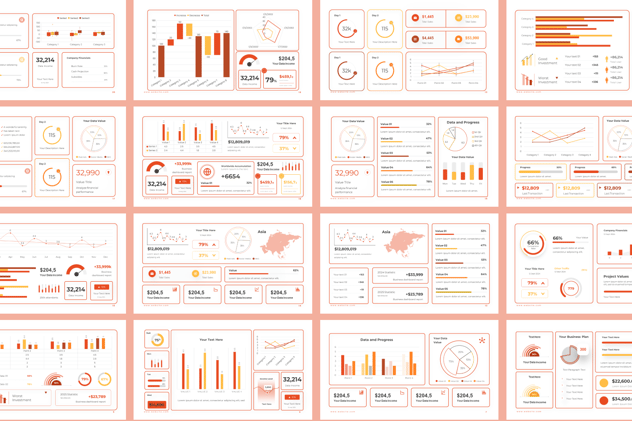 数据仪表板统计分析展示PPT模板 - 顶尖PPT