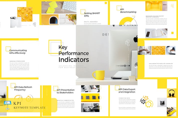 KPI性能指标业绩评估Keynote模板 - 顶尖PPT