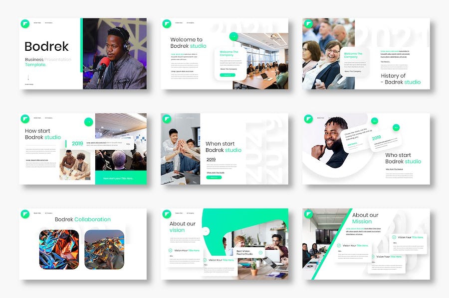 绿色大气业务合作商业计划总结产品推广多用途keynote模板 - 顶尖PPT