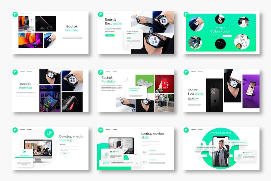 绿色大气业务合作商业计划总结产品推广多用途keynote模板 - 顶尖PPT