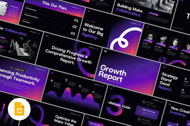 业绩增长数据统计报告PPT模板 - 顶尖PPT