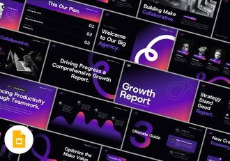 业绩增长数据统计报告PPT模板 - 顶尖PPT