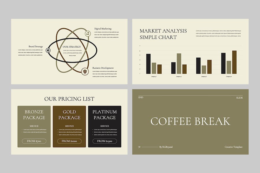 唯美优雅时尚风格商务展示PPT模板 - 顶尖PPT