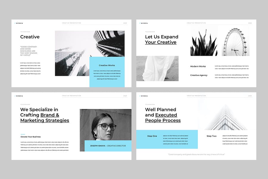 极简设计商务演讲方案PPT模板 - 顶尖PPT