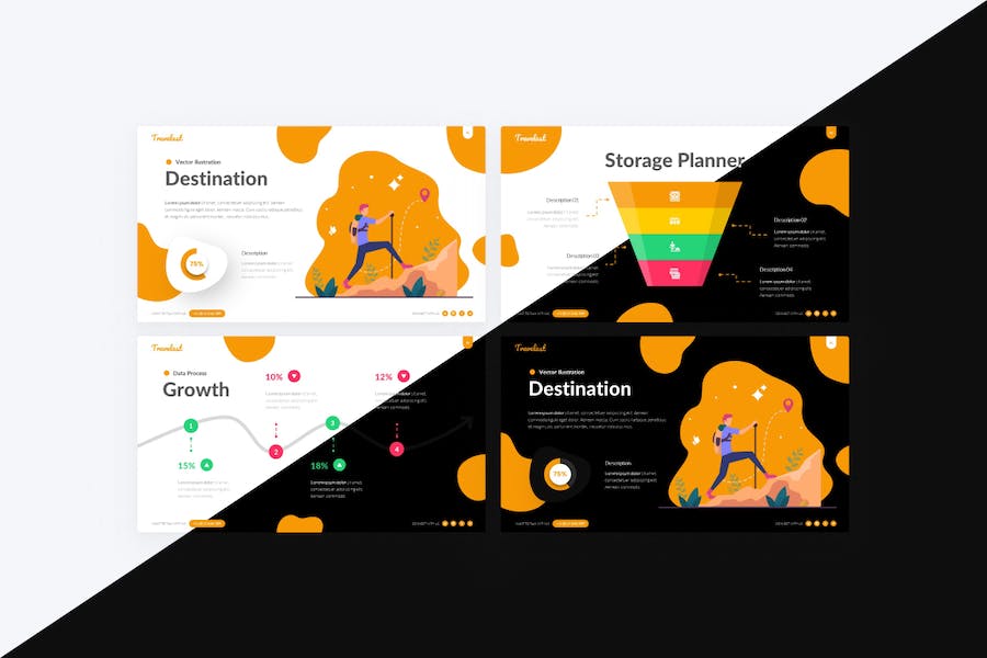 旅游旅行酒店住宿指南PPT模板 - 顶尖PPT