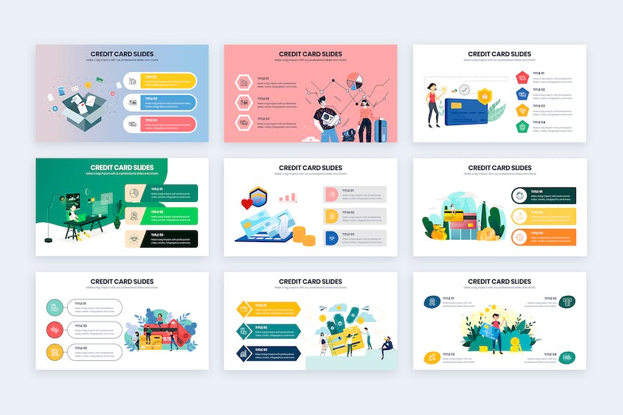 信用卡金融支付业务信息图Keynote模板 重试 - 顶尖PPT