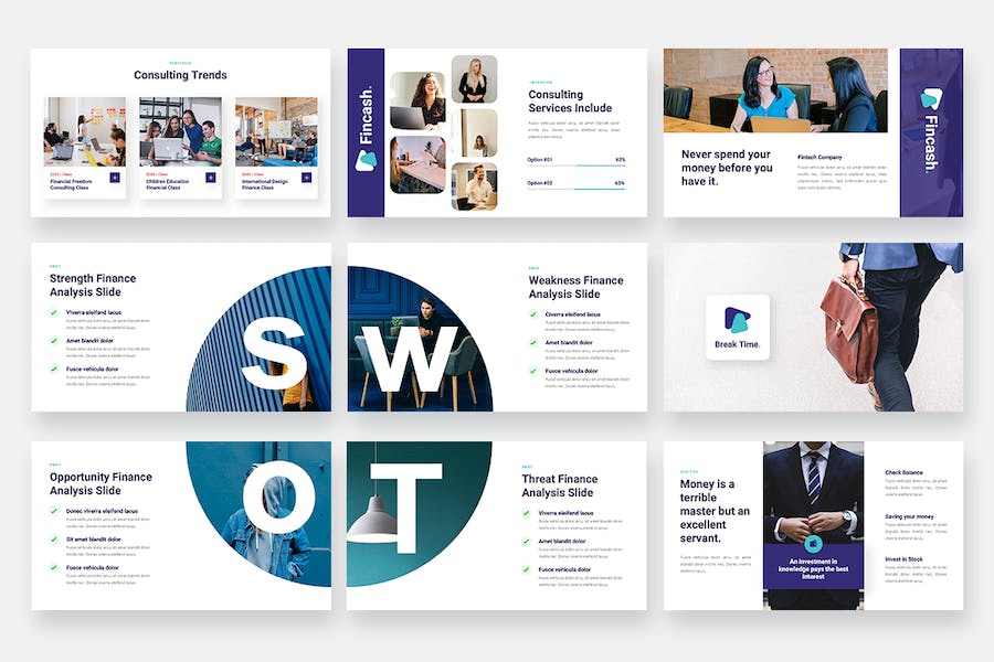金融理财财务咨询keynote模板 - 顶尖PPT