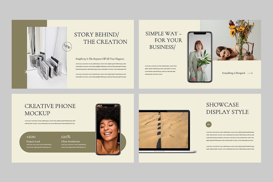 唯美优雅时尚风格商务展示PPT模板 - 顶尖PPT