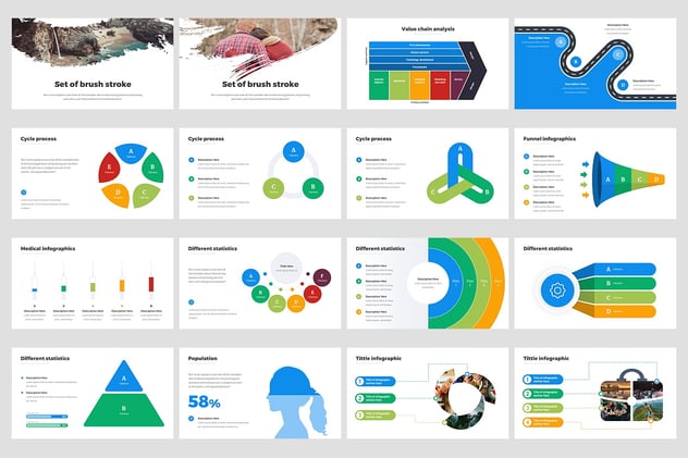 营销峰会信息图形解决方案PPT模板 - 顶尖PPT