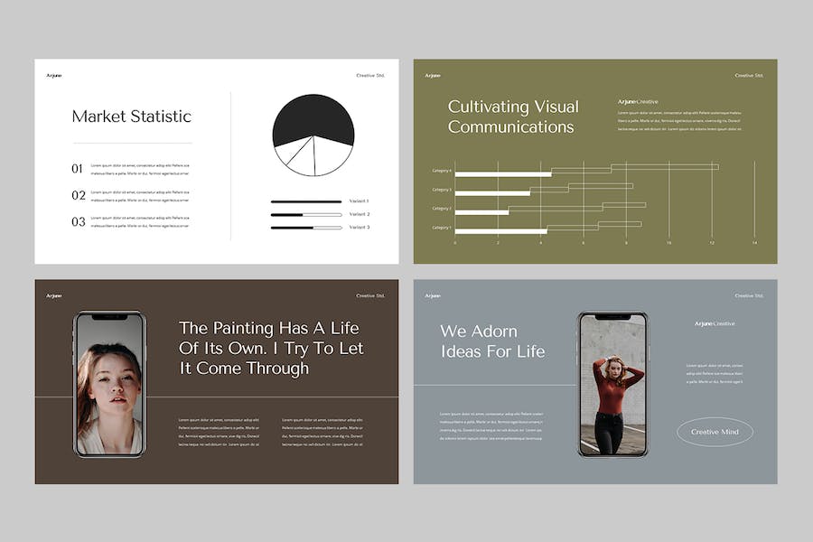 创意设计方案展示应用PPT模板 - 顶尖PPT