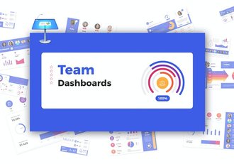 团队管理数据仪表板Keynote模板 - 顶尖PPT
