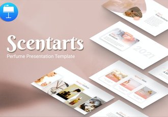 极简风格香水产品展示keynote模板 - 顶尖PPT