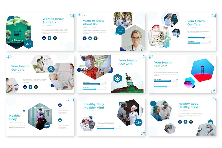 医药医学研究医疗团队介绍多用途PPT模板 - 顶尖PPT