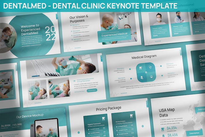 牙科牙医诊所keynote模板 - 顶尖PPT