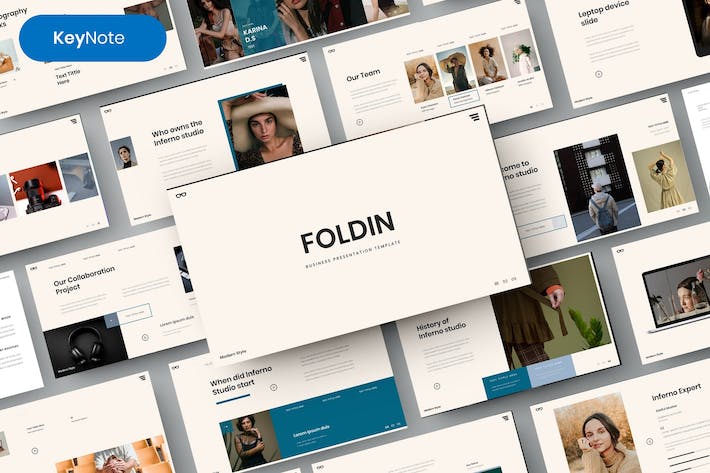 复古配色商务商业keynote模板 - 顶尖PPT