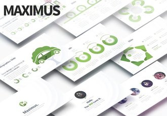 高端商务创意信息图形年终总结PPT模板 - 顶尖PPT