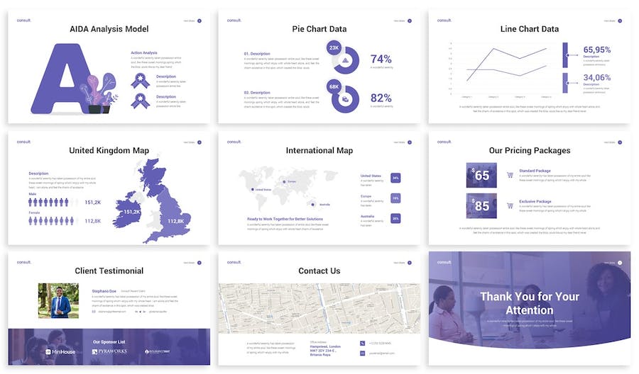 企业咨询专业领域咨询指导PPT模板 - 顶尖PPT