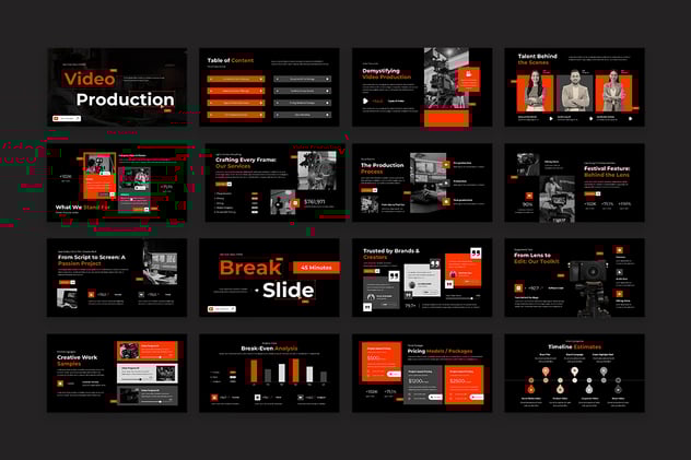 视频制作创意内容策划PPT模板 - 顶尖PPT