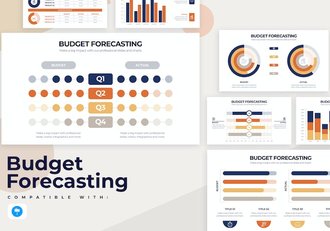 企业预算规划财务预测信息图Keynote模板 - 顶尖PPT