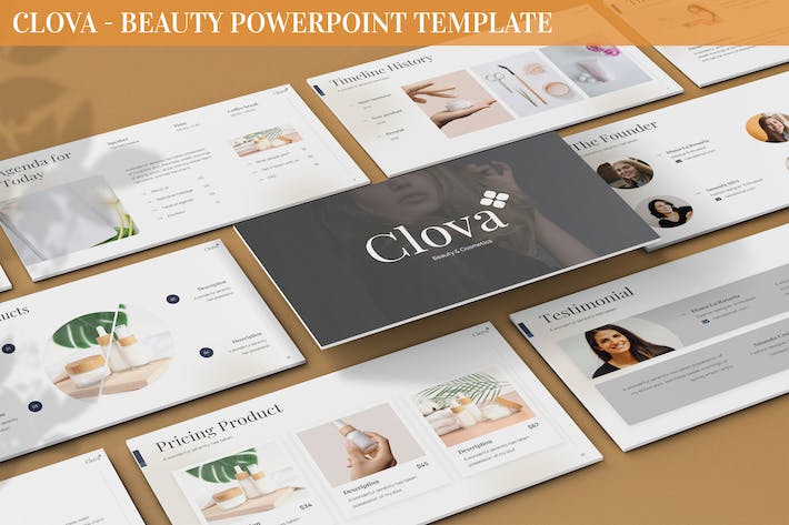 女性美容美发行业PPT模板 - 顶尖PPT