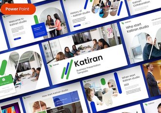 蓝绿色创意大气产品推广商业计划企业合作多用途PPT模板 - 顶尖PPT