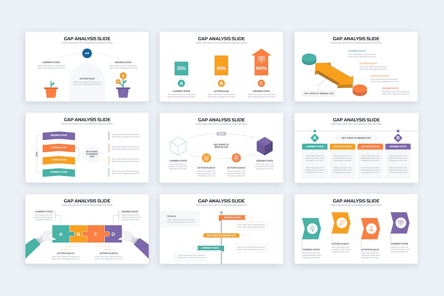 业务差距分析对比报告Keynote模板 - 顶尖PPT
