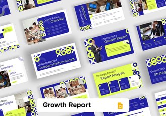 增长数据统计分析报告PPT模板 - 顶尖PPT