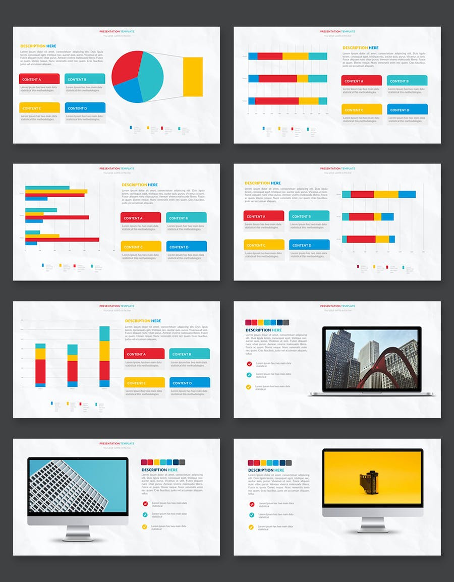 商业概念场景人物插画数据图形keynote模板 - 顶尖PPT