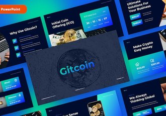 区块链数字货币行业方案PPT模板 - 顶尖PPT