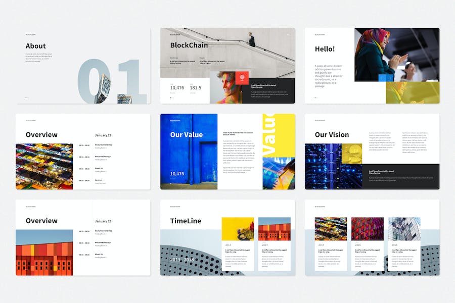 区块链技术展示公司项目发展融资PPT模板 - 顶尖PPT