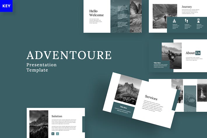 户外探险旅游keynote模板 - 顶尖PPT