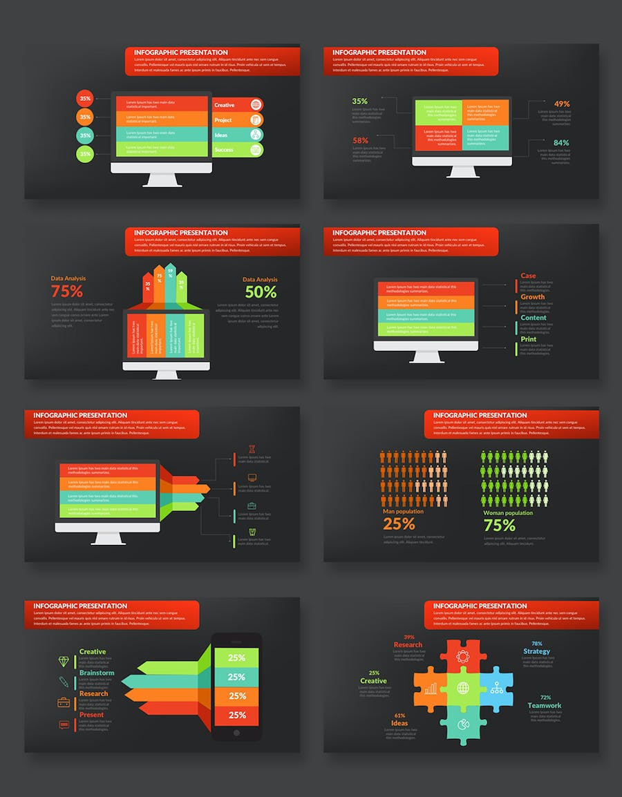 重要信息选项展示图形PPT模板 - 顶尖PPT
