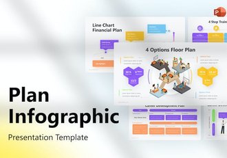 多色彩计划信息图表PPT模板 - 顶尖PPT
