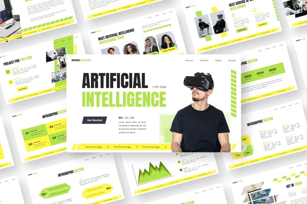 人工智能技术主题演讲keynote模板 - 顶尖PPT