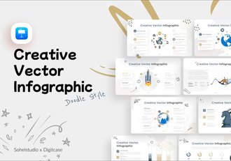 创意载体信息图形涂鸦风格keynote模板 - 顶尖PPT