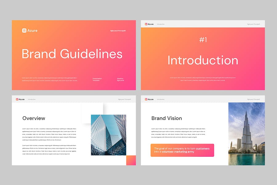 品牌形象设计指南规范Keynote模板 - 顶尖PPT