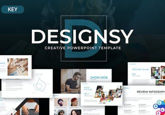 设计师创意机构企业介绍案例展示keynote模板 - 顶尖PPT