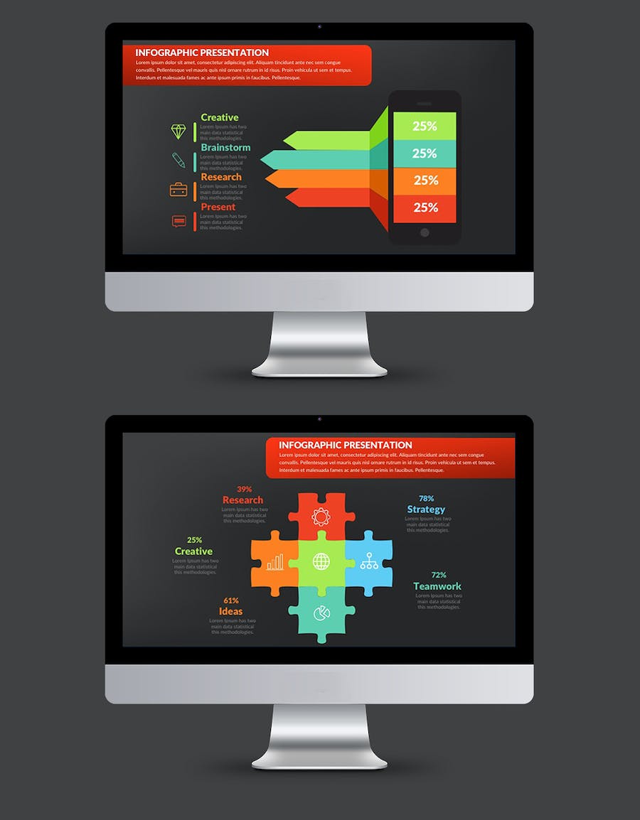 重要信息选项展示图形PPT模板 - 顶尖PPT