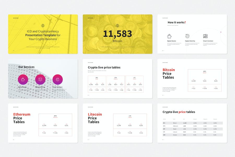 区块链技术展示公司项目发展融资PPT模板 - 顶尖PPT