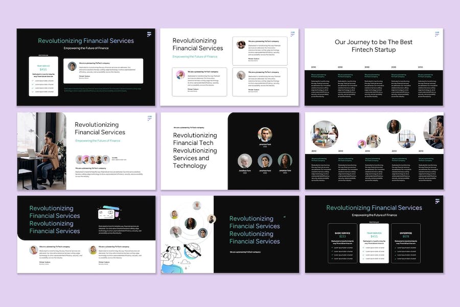 金融科技互联网支付服务PPT模板 - 顶尖PPT