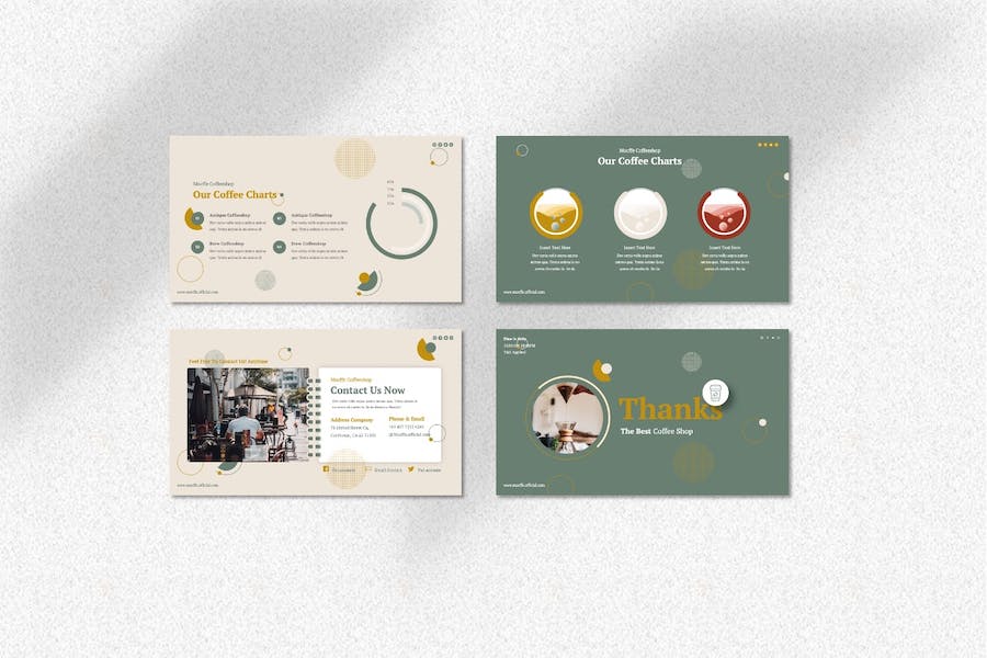 咖啡店咖啡厅餐饮品牌推广Keynote模板 - 顶尖PPT